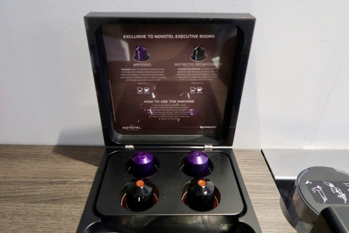 Nespresso coffee capsules in a box