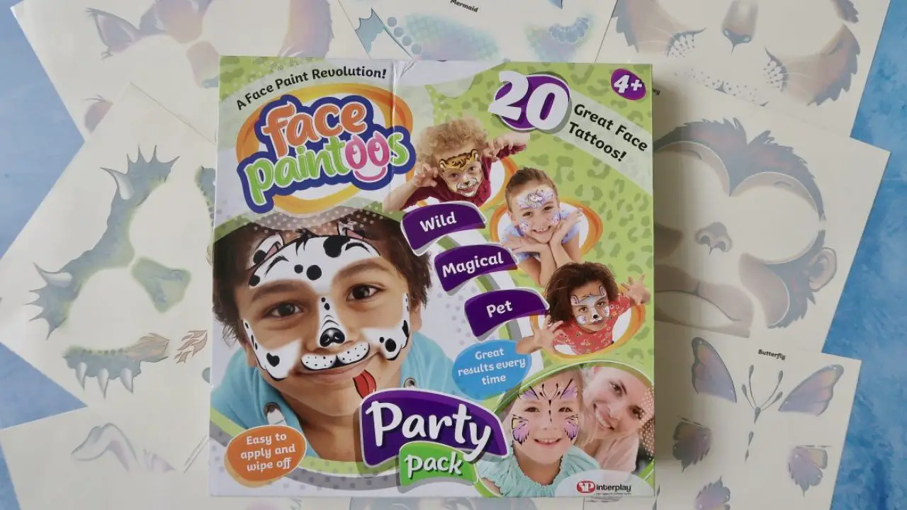 Details about   Face Paintoos 5 Face Paint Tattoo Sheets Easy to Apply Wipe Off Pet or Wild NEW 