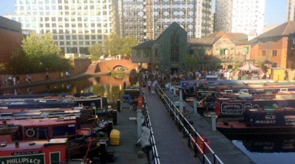 a view along the canals in Birmingham