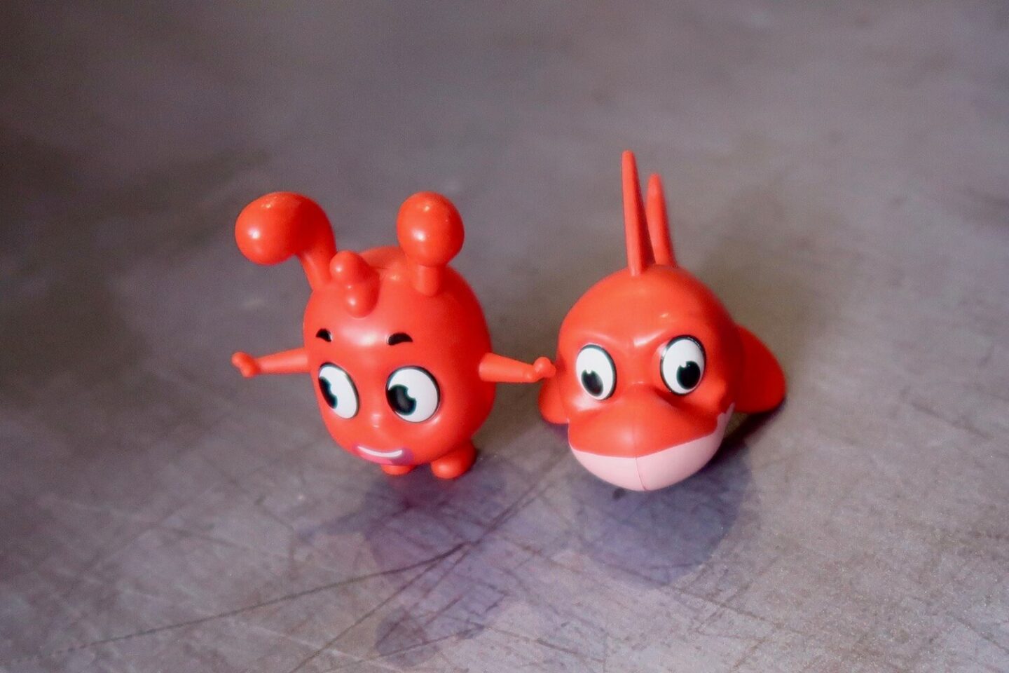 A Morphle toy and a Morphle shark toy