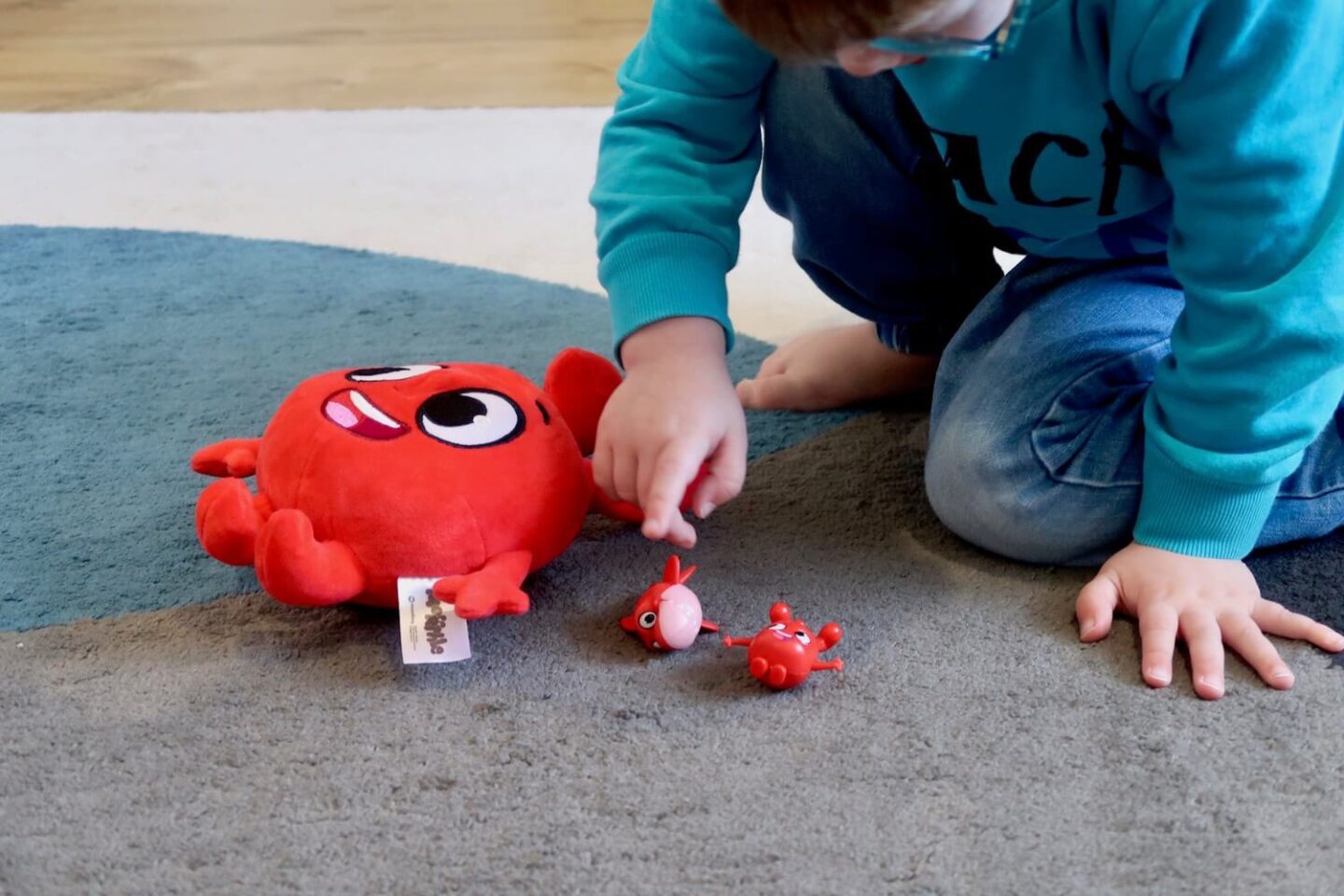 A child playing with Morphle toys