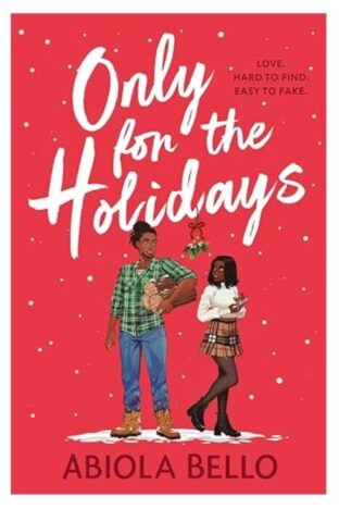 A red book cover. The title is "only for the holidays" and has a drawing of 2 young adults looking at each other